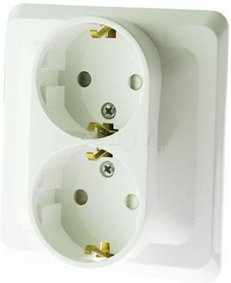 Lexel Этюд 2-ая розетка с заземлением, со шторкамибел. (скр.устан.) (PC16-008b) Lexel Этюд 2-ая розетка с заземлением, со шторкамибел. (скр.устан.) (PC16-008b)