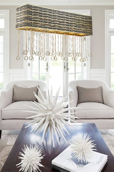 Люстра подвесная Lucia Tucci PERSO 4930.6 gold&black Люстра подвесная Lucia Tucci PERSO 4930.6 gold&black