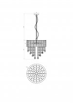 Люстра подвесная Lucia Tucci PERSO 4931.6 gold&black