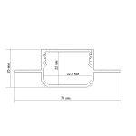 Профиль LED для гипсокартона матовый PG-3525-MT PG-3525-MT