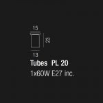 Потолочный светильник Vistosi PL TUBES 20 FU NI