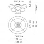 Потолочный светильник Axo Light PLHOOPS3ORORLED Hoops