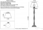 Торшер Crystal Lux PRINCESS PT3 (2760/603)