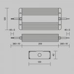 Блок питания Maytoni PSL008-400W-48V-IP67 Power Supply Magnetic