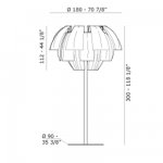 Торшер красный Axo Light PTPLU180E27MAXX Plumage