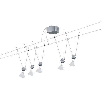 Paulmann 94001 Cветильник для струнной системы DecoSystems 5x20W GU5,3 12V хром матовый