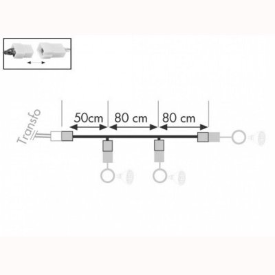 Кабель для 3 светильников 50/80/80 см Paulmann 97973