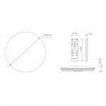 Светильник диодный Saturn 100W R-800-SHINY без канта