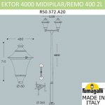Парковый фонарь  FUMAGALLI EKTOR 4000/MIDIPILAR/REMO2L R50.372.A20.LXD6L