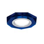 Светильник Gauss Mirror RR015 Восемь гран. Кристал синий/Хром, Gu5.3 (RR015)