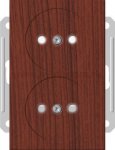 Розетка Wessen 59 с/у двухместная (250В, 16А, с ЗП) мореный дуб (RS16-254-98)