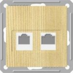 Розетка Wessen 59 с/у без рамки КАТ.5Е 2-Я. сосна (RSI-251KK5E-7-86)