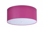 Потолочный светильник Relax P1 10 329g, металл (белый)/ткань (розовый)/акрил, D50/H20см, 3хЕ27