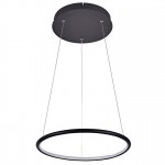 Donolux Светодиодный светильник подвесной. АС85-265В  24W, 3000K, 700 LM, Черный, 105°, IP20, D400xH1200 мм, источник питания в комплекте