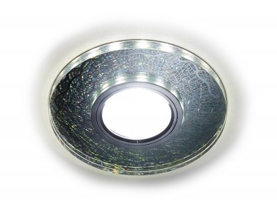 Светильник точечный Ambrella S175 PR/CH перламутровый/хром MR16+3W(LED WHITE) COMPO SPOT