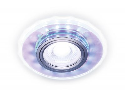 Светильник точечный Ambrella S211 PR/WH хром/перламутровый MR16+3W(LED WHITE 4200K) COMPO SPOT