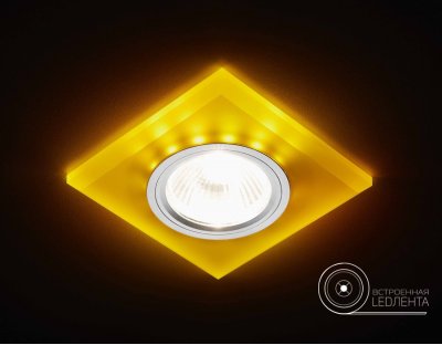 Светильник точечный Ambrella S215 WH/CH/YL матовый/хром/MR16+3W(LED YELLOW) COMPO SPOT