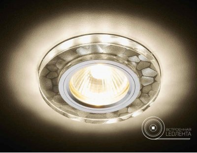 Светильник точечный Ambrella S222 W/CH/WA белый/серебро/MR16+3W(LED WARM) COMPO SPOT