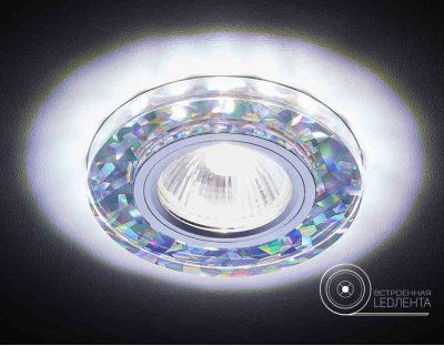 Светильник точечный Ambrella S225 W/CH/WH белый/серебро/MR16+3W(LED WHITE) COMPO SPOT