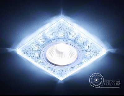 Светильник точечный Ambrella S227 W/CH/C белый/серебро/MR16+3W(LED COLD) COMPO SPOT