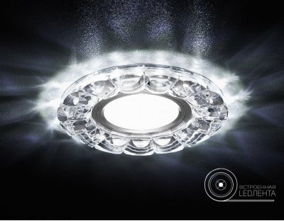 Светильник точечный Ambrella S230 CH хром/прозрачный хрусталь/MR16+3W(LED WHITE) COMPO SPOT