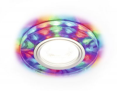 Светильник точечный Ambrella S231 W/G/M белый/золото/MR16+3W(LED RGB) COMPO SPOT