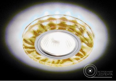 Светильник точечный Ambrella S232 W/G белый/золото/MR16+3W(LED WHITE) COMPO SPOT