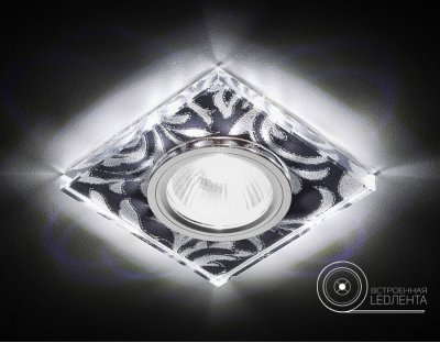 Светильник точечный Ambrella S234 BK/CH/WH черный/серебро/MR16+3W(LED WHITE) COMPO SPOT