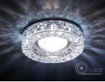 Светильник точечный Ambrella S241 CH хром/прозрачный хрусталь/MR16+3W(LED WHITE) COMPO SPOT