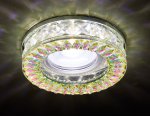 Светильник точечный Ambrella S241 PR хром/перламутровый хрусталь/MR16+3W(LED WHITE) COMPO SPOT