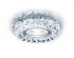 Светильник точечный Ambrella S257 CH хром/прозрачный хрусталь/MR16+3W(LED WHITE) COMPO SPOT