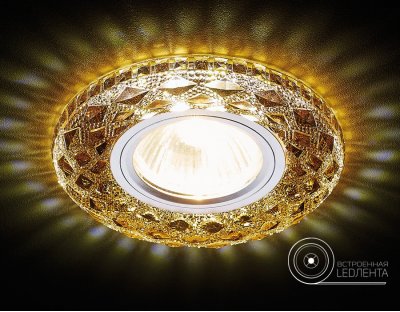 Светильник точечный Ambrella S288 BK хром/агат/MR16+3W(LED WHITE) COMPO SPOT