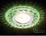 Светильник точечный Ambrella S288 GR хром/изумруд хрусталь/MR16+3W(LED WHITE) COMPO SPOT