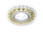 Светильник точечный Ambrella S288 PR хром/перламутровый хрусталь/MR16+3W(LED WHITE) COMPO SPOT