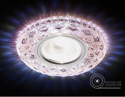 Светильник точечный Ambrella S288 PU хром/аметист/MR16+3W(LED WHITE) COMPO SPOT