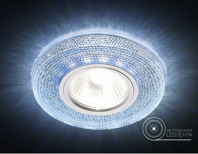 Светильник точечный Ambrella S290 BL хром/сапфир/MR16+3W(LED WHITE) COMPO SPOT Светильник точечный Ambrella S290 BL хром/сапфир/MR16+3W(LED WHITE) COMPO SPOT