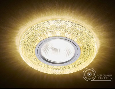 Светильник точечный Ambrella S290 GD хром/топаз/MR16+3W(LED WHITE) COMPO SPOT Светильник точечный Ambrella S290 GD хром/топаз/MR16+3W(LED WHITE) COMPO SPOT