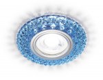 Светильник точечный Ambrella S291 BL/WH хром/голубой MR16+3W(LED WHITE 4200K) COMPO SPOT