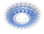 Светильник точечный Ambrella S291 BL хром/голубой хрусталь/MR16+3W(LED COLD) COMPO SPOT