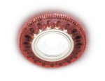 Светильник точечный Ambrella S305 RD хром/красный хрусталь/MR16+3W(LED COLD) COMPO SPOT