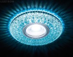 Светильник точечный Ambrella S333 BL/CLD хром/лазурный хрусталь/MR16+3W(LED COLD) COMPO SPOT