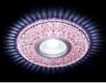 Светильник точечный Ambrella S333 PI/CLD хром/розовый хрусталь/MR16+3W(LED COLD) COMPO SPOT