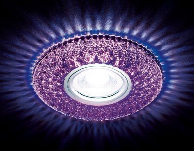 Светильник точечный Ambrella S333 VL/CLD хром/фиолетовый хрусталь/MR16+3W(LED COLD) COMPO SPOT