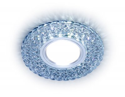 Светильник точечный Ambrella S335 CL прозрачный GU5.3+3W(LED WHITE) D104*25 COMPO SPOT