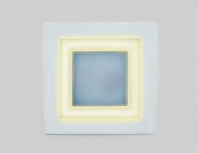 Светильник Ambrella S350/12+4 белый/теплый (3 режима) квадратный без стекла (D180/A150)