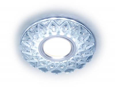 Светильник точечный Ambrella S375 CL/FR прозрачный/матовый GU5.3+3W(LED WHITE) D120*25 COMPO SPOT