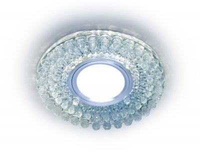 Светильник точечный Ambrella S376 CL прозрачный GU5.3+3W(LED COLD) D120*25 COMPO SPOT