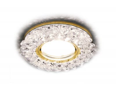 Светильник точечный Ambrella S701 CL/GD/WH золото/прозрачный MR16+3W(LED WHITE) COMPO SPOT