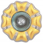Светильник галогенный SD-108 BQ MR16 цветок 8 лепестков, перл.золото+хром