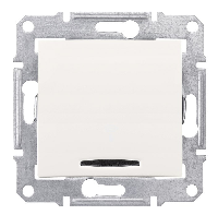 SE Sedna Беж Переключатель 1-клавишный с индикацией 10А (сх.6) (SDN0401147)